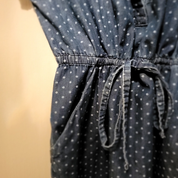 Old Navy Summer Mini Dress, Casual, Size XS, Color:Jeans Blue/ White dots. - Picture 1 of 6